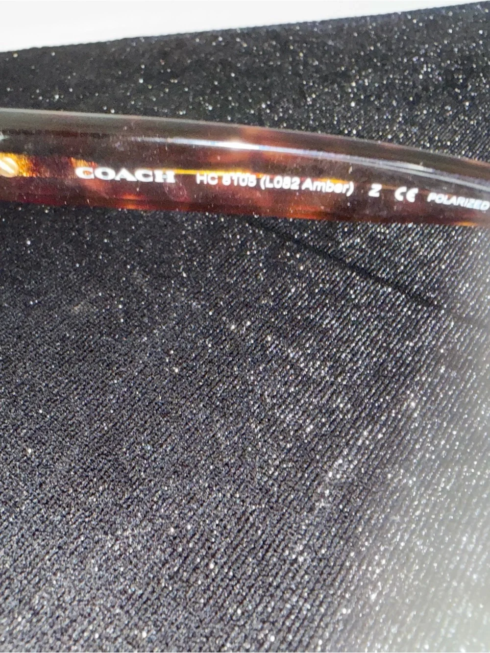 Coach HC8105 Amber Sunglasses Tortoise Ocelot Frame W/ Signature Case & Cloth